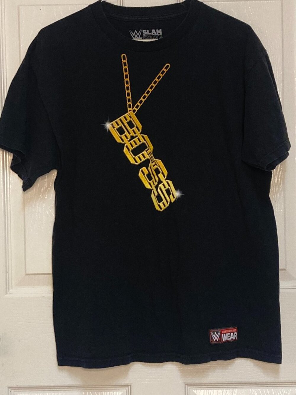 Women's tee shirt by Slam Crate " WWE the Boss Sasha Banks" black sze Large